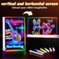 14'' LED Drawing Board for Kids with 7 Colors & 3 Modes, Neon Art Light Up drawing board with Battery Case, Doodle Magic lumiboard Writing Tablet
