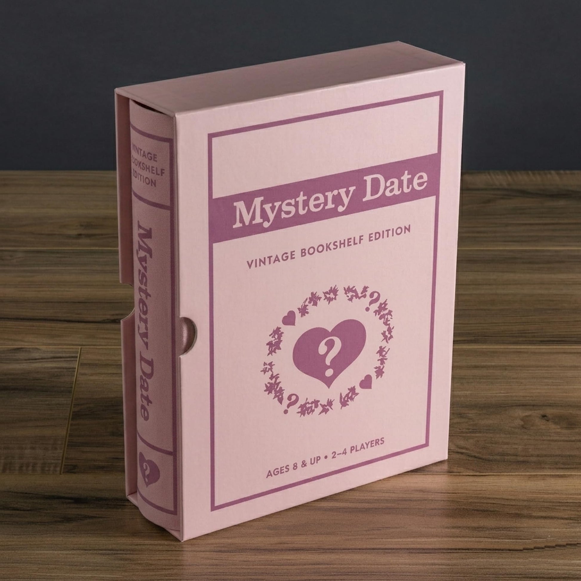 WS Game Company Mystery Date Vintage Bookshelf Edition - Classic Dating Board Game in Linen-Wrapped Book Case with Retro 1965 Design, Family and Party