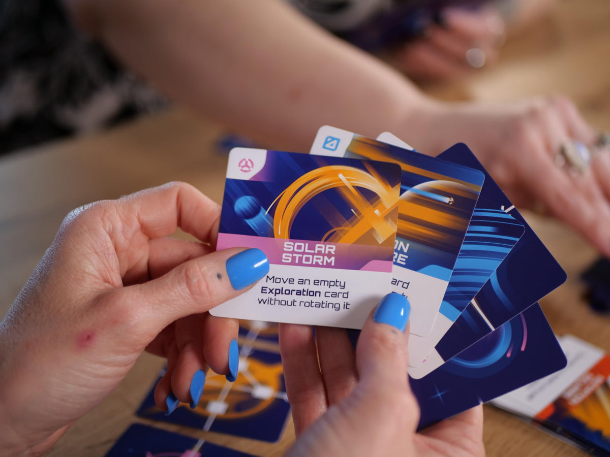 a_way, Space Race Strategy Card Travel Game, 2 to 4 Players, Ages 10+