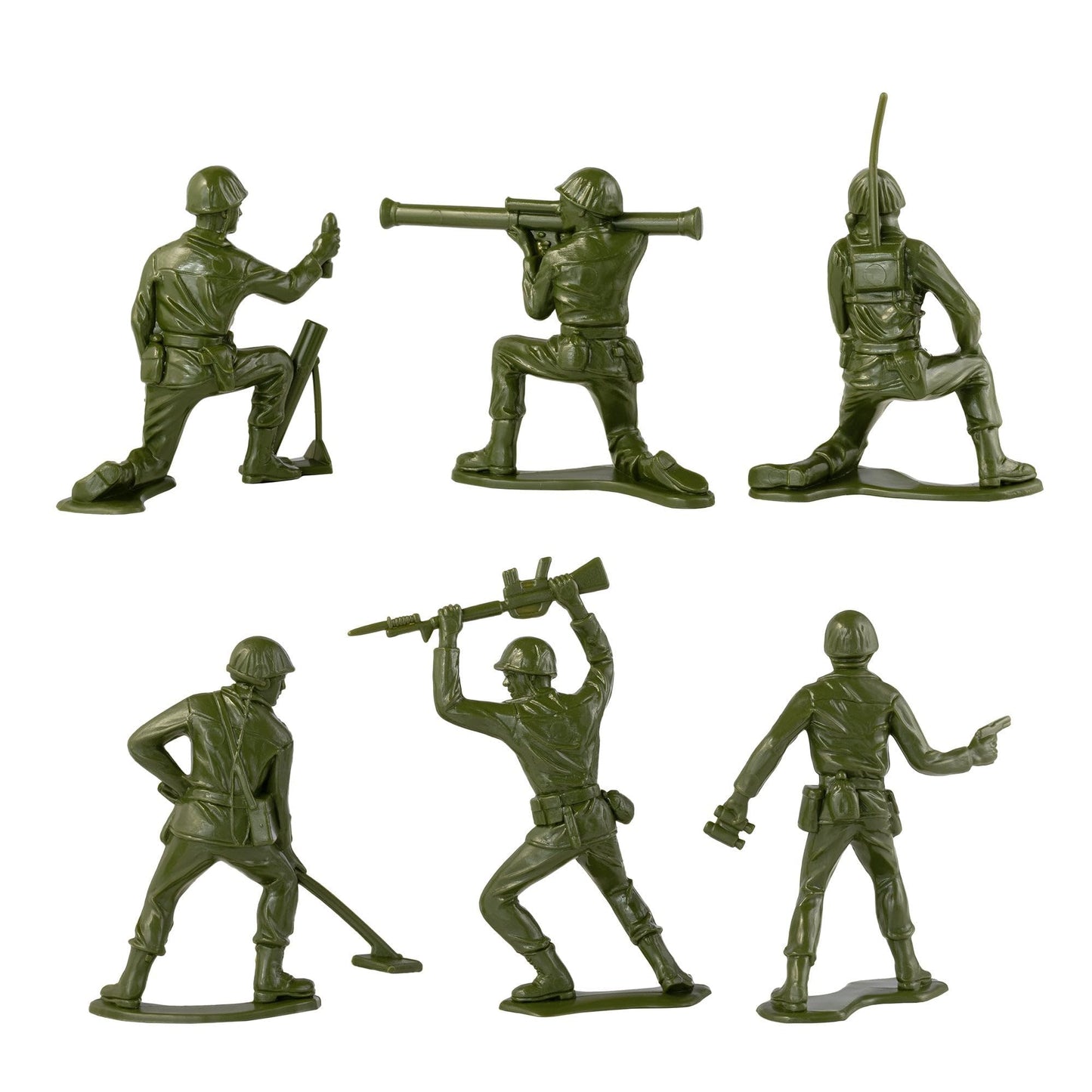 TimMee Big Military Dump Truck with 6pc Jumbo Army Men Olive Green - USA Made