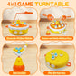 4 in 1 Table Game for kids, Bounce and Catching Game, Fishing Game, Bowling Toy, Tic-Tac-Toe, Music,Light, Hook-a-Chicken, Hand-Eye Coordination