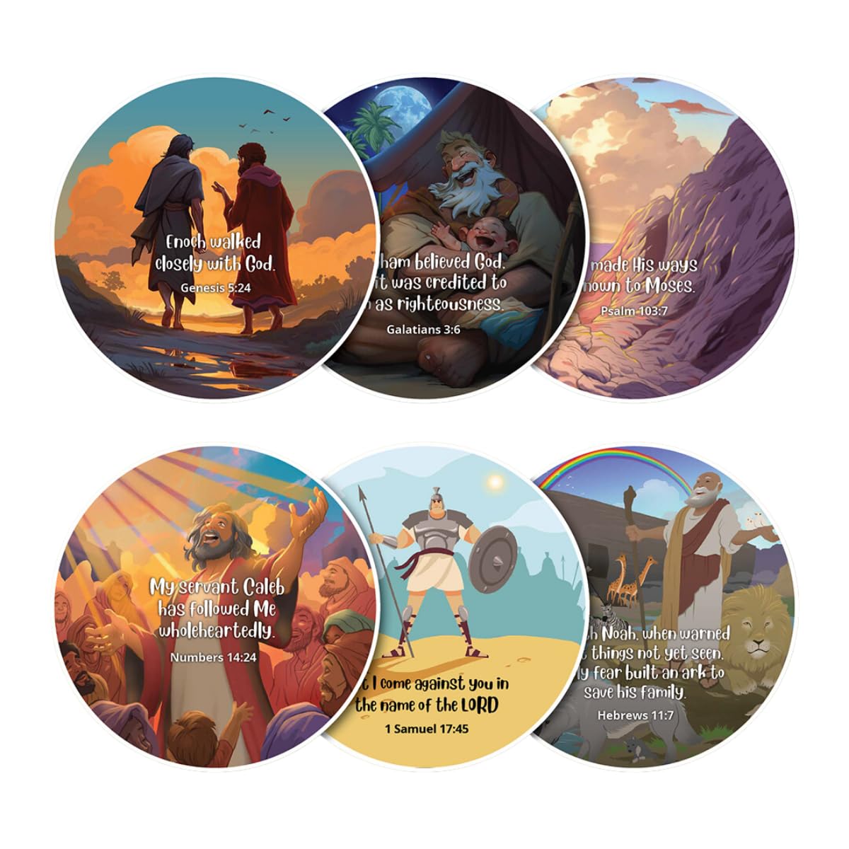 GLORILIGHT HD Disc Set Heroes of The Faith for Boys, Boy Heroes from The Bible, Project Bible Verses on Walls or Ceilings, Includes 6 Interchangeable