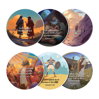 GLORILIGHT HD Disc Set Heroes of The Faith for Boys, Boy Heroes from The Bible, Project Bible Verses on Walls or Ceilings, Includes 6 Interchangeable