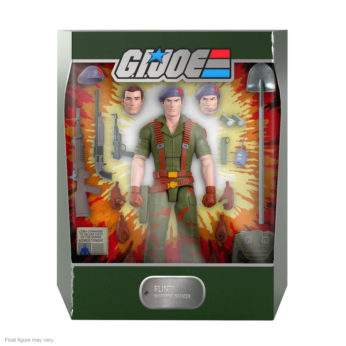 Super7 ULTIMATES! G.I. Joe Flint - 7" G.I. Joe Action Figure with Accessories Classic Cartoon Collectibles and Retro Toys