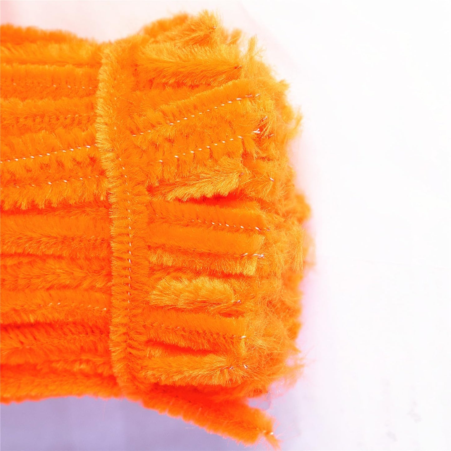 Orange Pipe Cleaners (100 Pack) Chenille Stems for DIY Art Decorations Creative Craft (6 mm x 12 Inch)