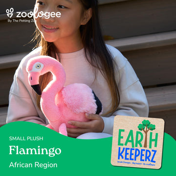 The Petting Zoo Flamingo Stuffed Animal Plushie, Gifts for Kids, Earth Keeperz Wildlife Animals, Zoologee Pink Flamingo Plush Toy, 13 inches
