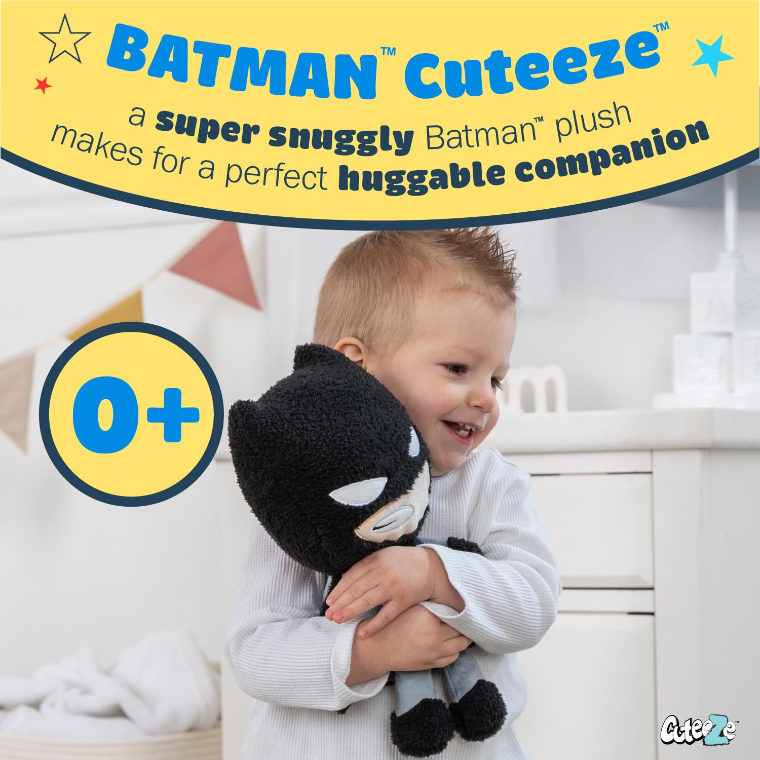 Kids Preferred WB DC Batman Extra Soft Plush Stuffed Superhero Toy for Baby and Toddler Boys and Girls - 12 Inch Plush