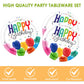 Happy Birthday Decorations Birthday Party Supplies Set with Birthday Balloon Confetti Design Includes Dessert Plates and Napkins Disposable Paper