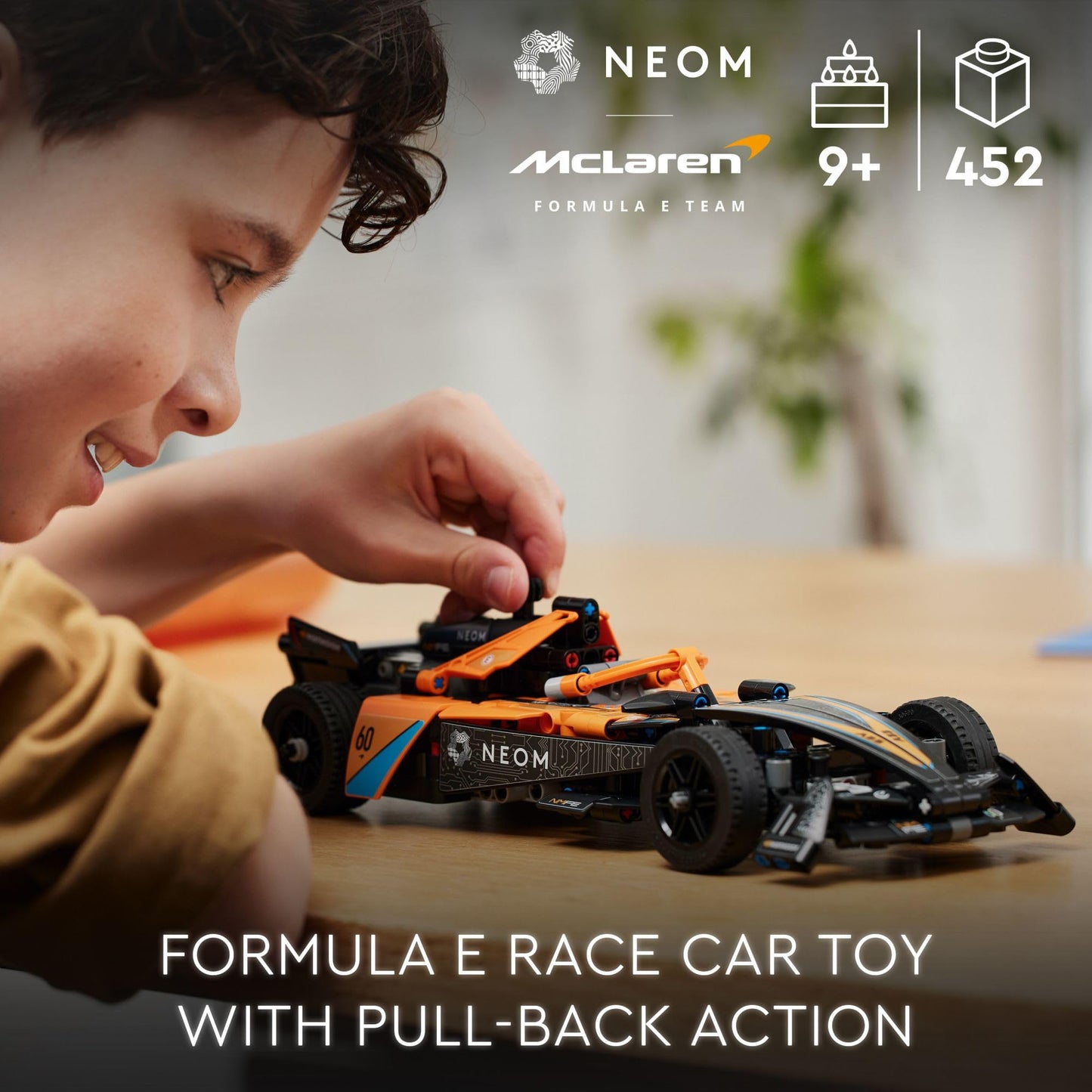 LEGO Technic NEOM McLaren Formula E Toy Cars - Building Toy for Kids, Boys & Girls, Ages 9+ - McLaren Race Car with V10 Engine & Steering - Gift Idea