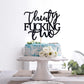 Thirty Fucking Two Cake Topper - Happy 32nd Birthday Cake Decor - Cheers to 32 Years Birthday Party Decorations Supplies, Black Glitter