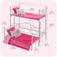 Badger Basket Metal Doll Loft Bed with Daybed for 18 Inch Dolls - Includes Ladder, Bedding & Pillows