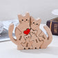 MissNaNa Personalized Family Name Puzzle Custom Wooden Bear Puzzles