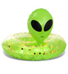 POZA Inflatable Alien Pool Float Tube - Heavy Duty Vinyl UV Resistant Confetti Pool Alien Floatie, Cool Pool Float Swim Ring Pool Inflatables