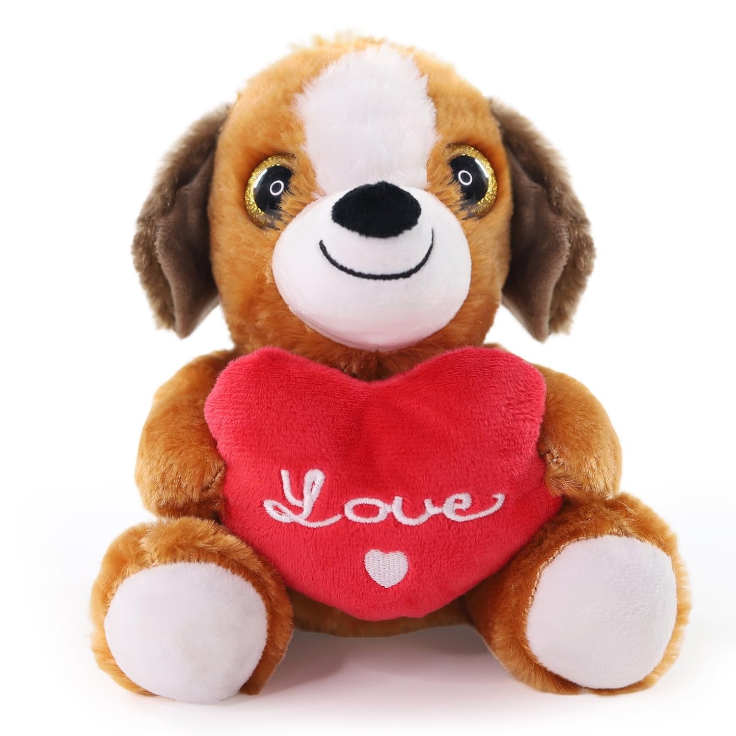 Sew Butiful Plush Puppies - Birthday Gift - for Couples or Kids - for Him - for Her - Amor - Te Amo - Puppy Love - Dog Stuffed Animal