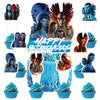 25Pcs Avatar Cake Decorations with 24pcs Cupcake Toppers, 1pcs Big Cake Topper for Avatar Birthday Party Supplies