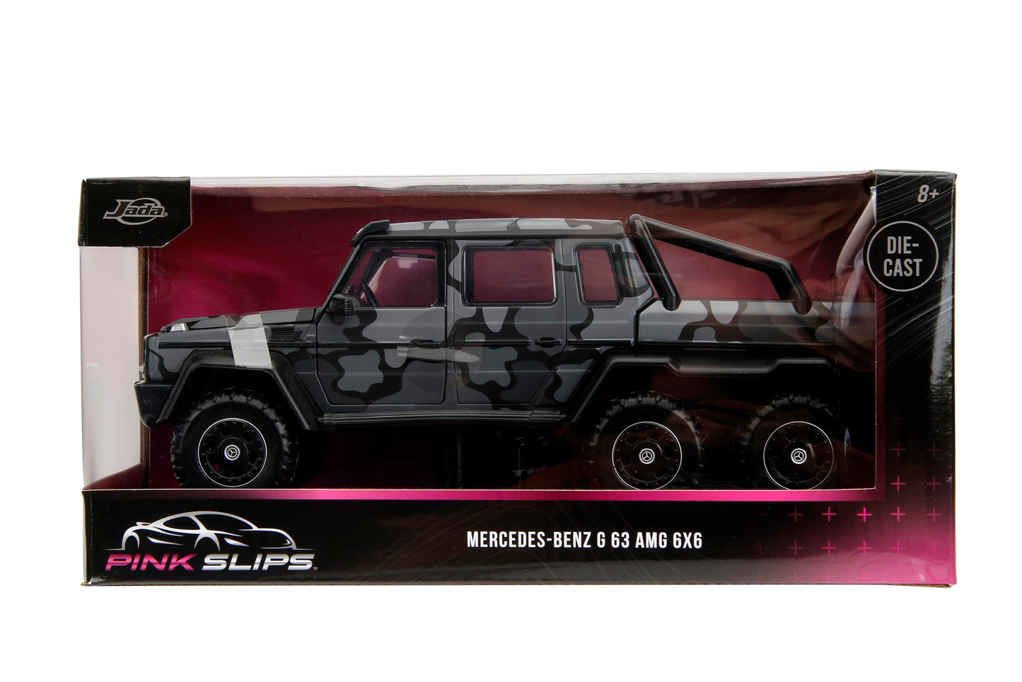 Jada Pink Slips 1:24 W6 Mercedes Benz AMG G63 Die-Cast Car, Toys for Kids and Adults(Grey Camo)