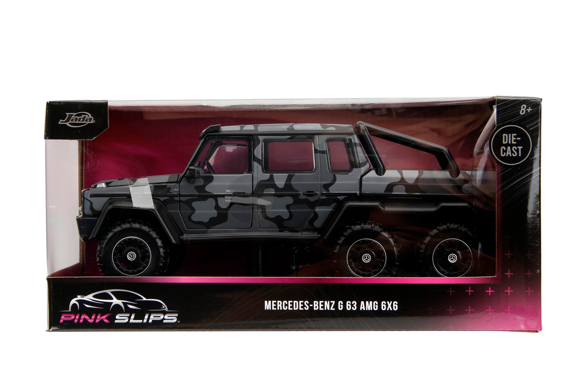 Jada Pink Slips 1:24 W6 Mercedes Benz AMG G63 Die-Cast Car, Toys for Kids and Adults(Grey Camo)