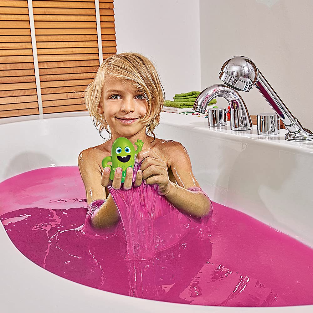 ZIMPLI - Glitter Slime Baff Pink with Inflatable Unicorn, 1 Bath or 4 Play Uses, Magically Turns Water into Thick, Colourful Slime, Fantasy Toys