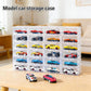 80-Pack Interlocking Toy Car Storage Case for 1/64 Scale Die-Cast Cars, Compatible with Hot Wheels & Matchbox Mini Cars, Clear Dustproof Stackable
