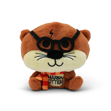 Punchkins Wizard Otter Plush Toy - Funny Bookish Otter Stuffed Animal with Glasses & Scarf, Novelty Literary Gag Gift