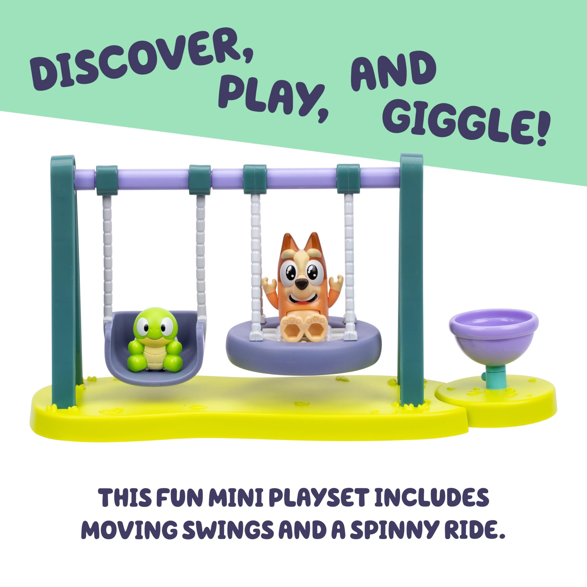 Bluey Turtleboy Backyard Playground Set - Includes Bingo & Turtleboy Figures - Playground Set for Backyards Involving Imaginative Play