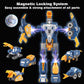 QUERCITRON Construct Truck Dinosaur Transform Toy Robot Car Magnet Vehicle