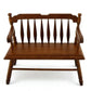Dollhouse Miniature Deacons Bench in Walnut