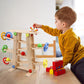 Wooden Wooden Race Track Toddler Toys for 1-3, Wood Car Ramp Racer Toy Vehicle Set with 4 Balls & 5 Race Tracks, Great Educational Montessori Toys