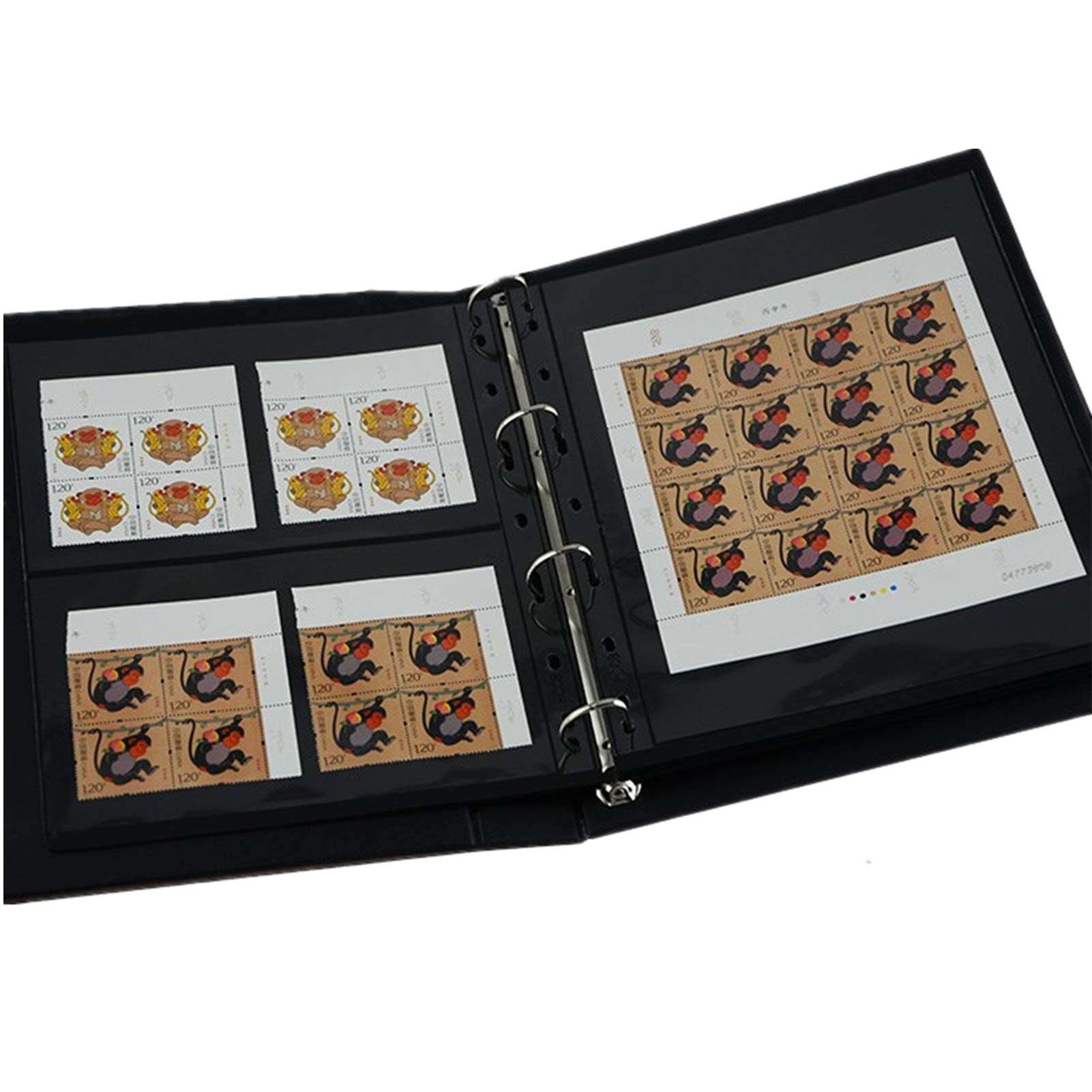 MUDOR Stamp Pages for Stamp Collection Album Binder Book, 10 Sheet 1 Row