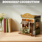 KOLOTESAME Coffee Shop Book Nook Kit, DIY Miniature House 3D Wooden Puzzle with LED Light, Bookshelf Insert Decor Tiny Dollhouse Building Kit