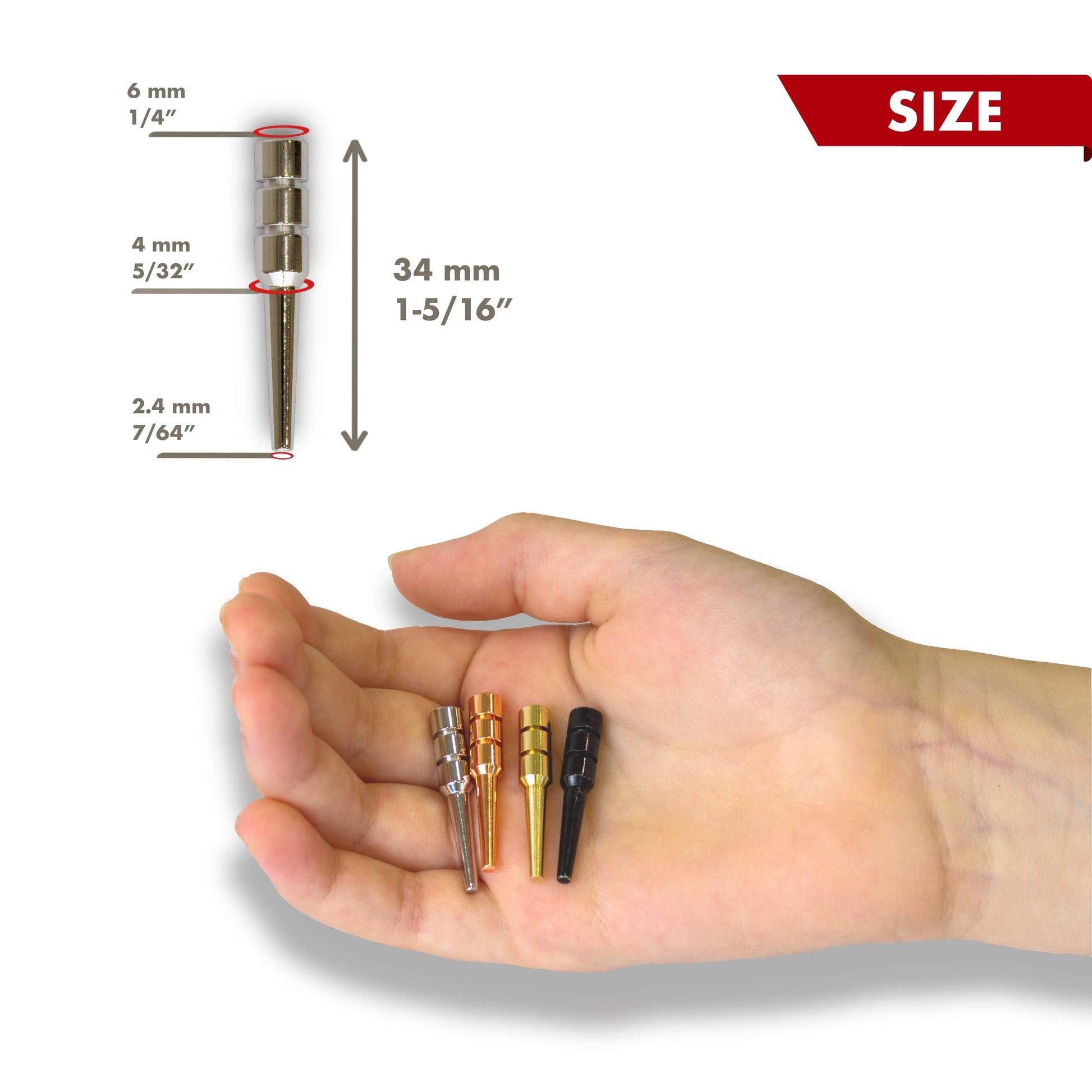 LitoMagic Metal Cribbage Pegs for Cribbage Board Game. Work with Regular Peg Board 1/8 Hole Size Like Bicycle Board Games. Pack of 16 Crib pegs.
