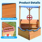 GFDGFD 63" Large Wooden Pirate Ship Sandbox with Cover, Waterproof Canopy & Storage Bench, Sturdy Sand Pit with Rudder & Steps for Children Ages 3-8