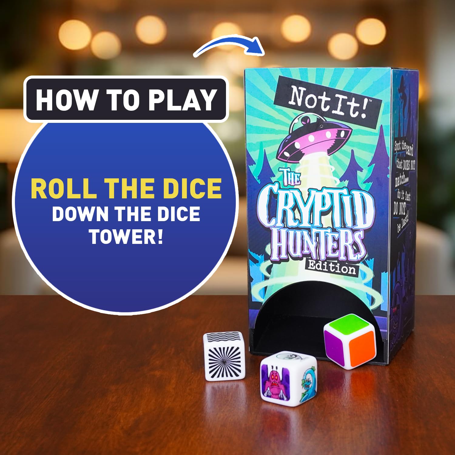 Not It! Cryptid Hunters - Fast-Paced Dice & Card Game for Kids & Families | Bigfoot, Mothman & Alien-Themed Matching Game | Ages 6+ | 2-6 Players |