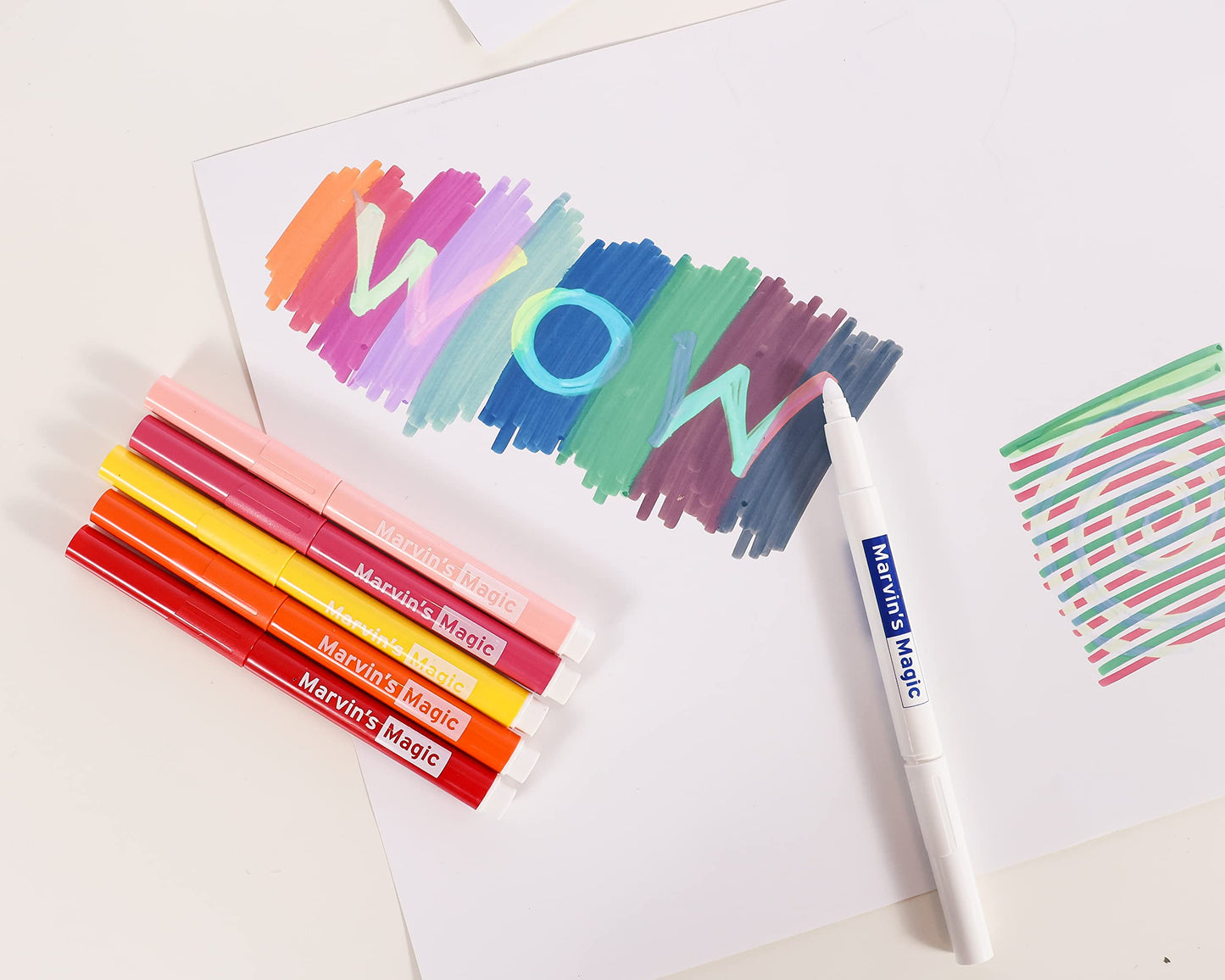Marvin's Magic - 30 Amazing Magic Pens - Color Changing Pen Art - Create 3D Lettering, Write Secret Messages - Stationery Supplies, Art Supplies