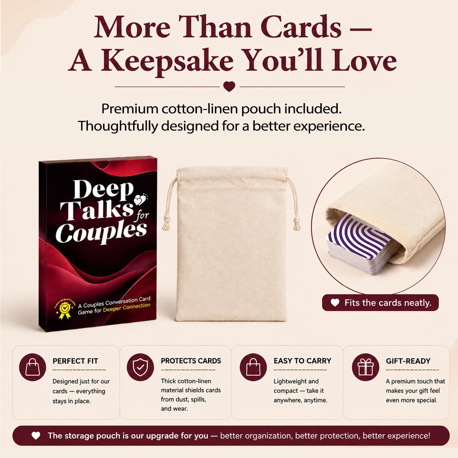 Hesuuho Couples Games for Date Night, 120 Conversation Game Cards for Couples, Relationship Card Game to Build Deeper Connection & Trust, Anniversary