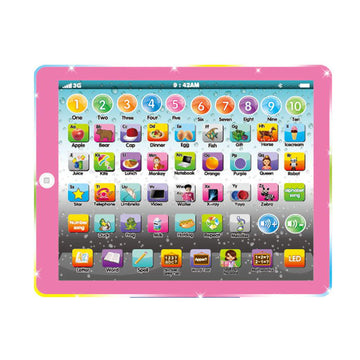 Wenbeier Kids Tablet Learning Pad Toddler Tablet with ABC Word Song Music Number Electronic Interactive Toy for Educational Preschool Boys & Girls 1 2