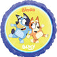 Anagram Bluey 4th Birthday Party Supplies Foil Balloon Bouquet Decorations