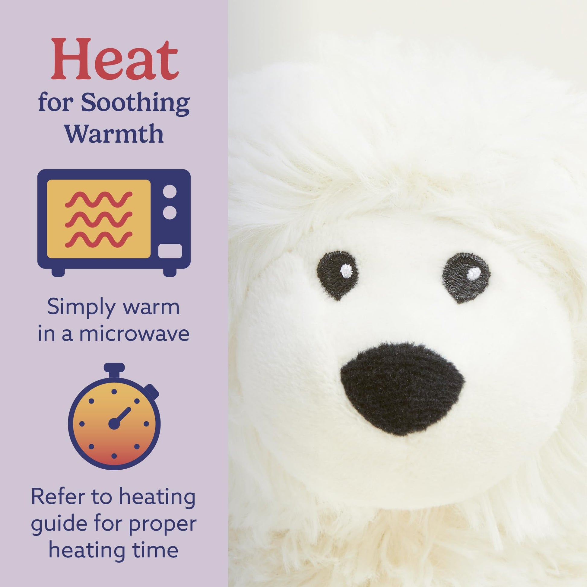 warmies Junior Microwavable & Weighted Stuffed Animals, Sheep - Heated Stuffed Animal for Warmth & Comfort - Lavender Scented Microwavable Plush