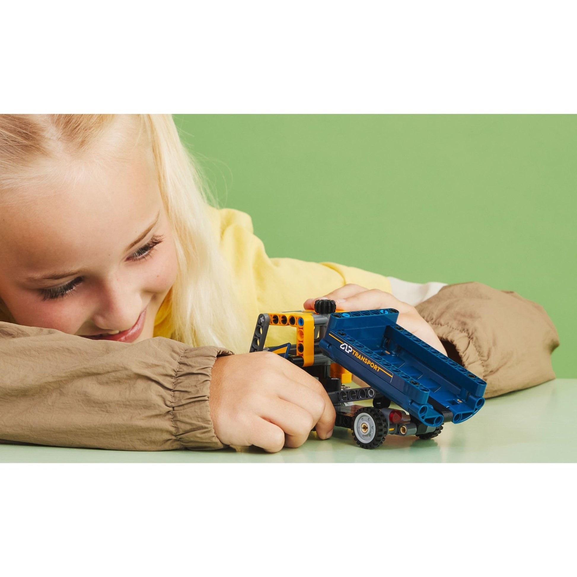 LEGO Technic Dump Truck 42147, 2in1 Toy Set, Construction Vehicle Model to Excavator Digger, Engineering Toys, Gift for Kids, Boys, Girls Ages 7 Plus