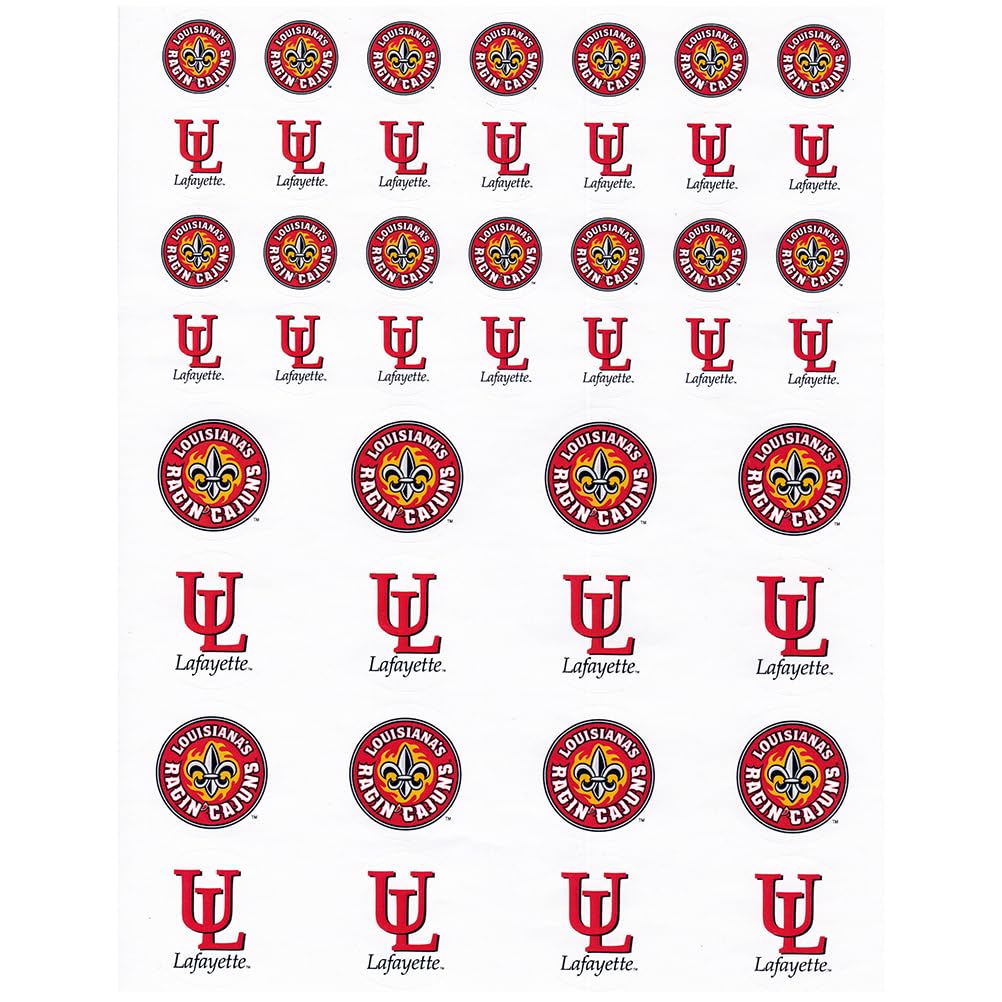 Louisiana Lafayette Ragin Cajuns Small Sticker Sheet - 2 Sheets