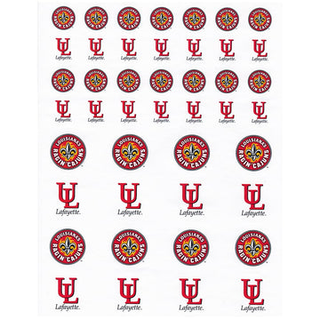 Louisiana Lafayette Ragin Cajuns Small Sticker Sheet - 2 Sheets