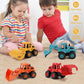 4Pcs Construction Toys,Friction Powered Construction Truck Toys Vehicles,Push and Go Construction Sand Truck Toys,Outdoor Toys with Bulldozer