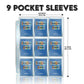 1800 Pockets Trading Card Sleeves, Premium 9-Pocket 100 Pages, Double-Sided Baseball Binder Sleeves, Protectors Binder Sheets for TCG Card Storage