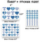 450PCS Israel Flag Stickers for Yom Ha'atzmaut, Classrooms & Crafts