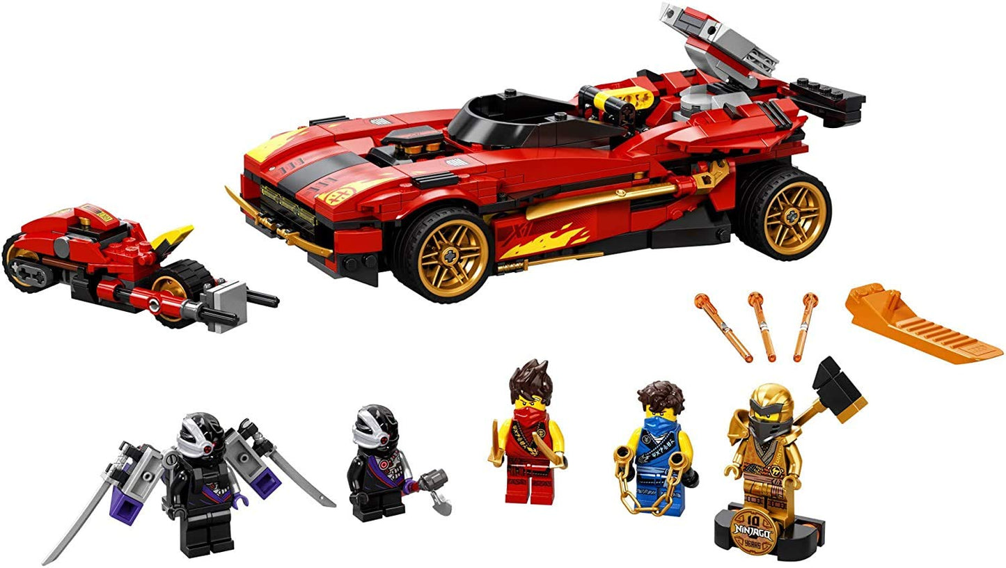 LEGO NINJAGO Legacy X-1 Ninja Charger 71737 Ninja Toy Building Kit Featuring Motorcycle and Collectible Minifigures, New 2021 (599 Pieces)