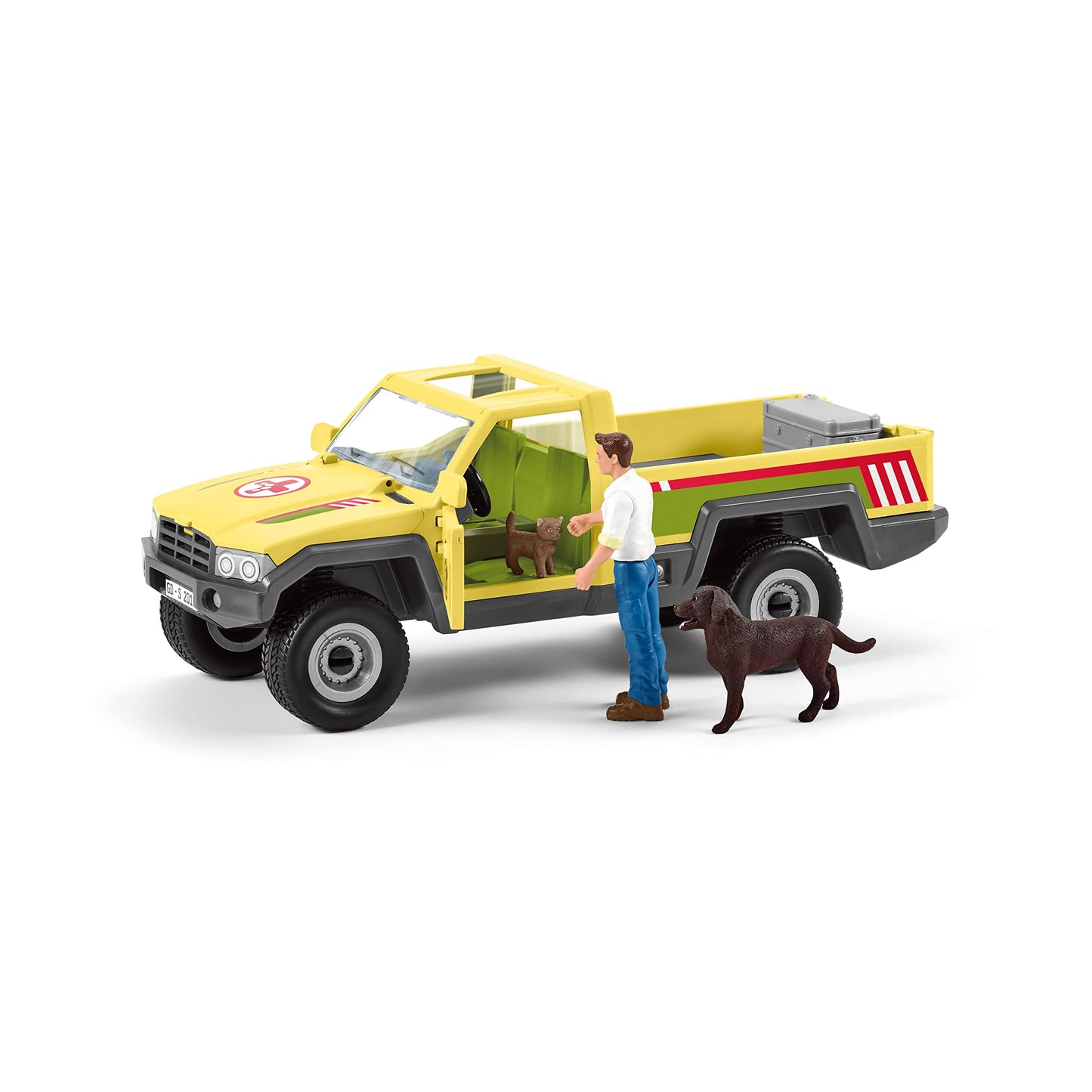 Schleich Vet Visit to the Farm Farm World 12-Piece Veterinarian and Truck Toy Set with Animal Toys for Kids Ages 3-8