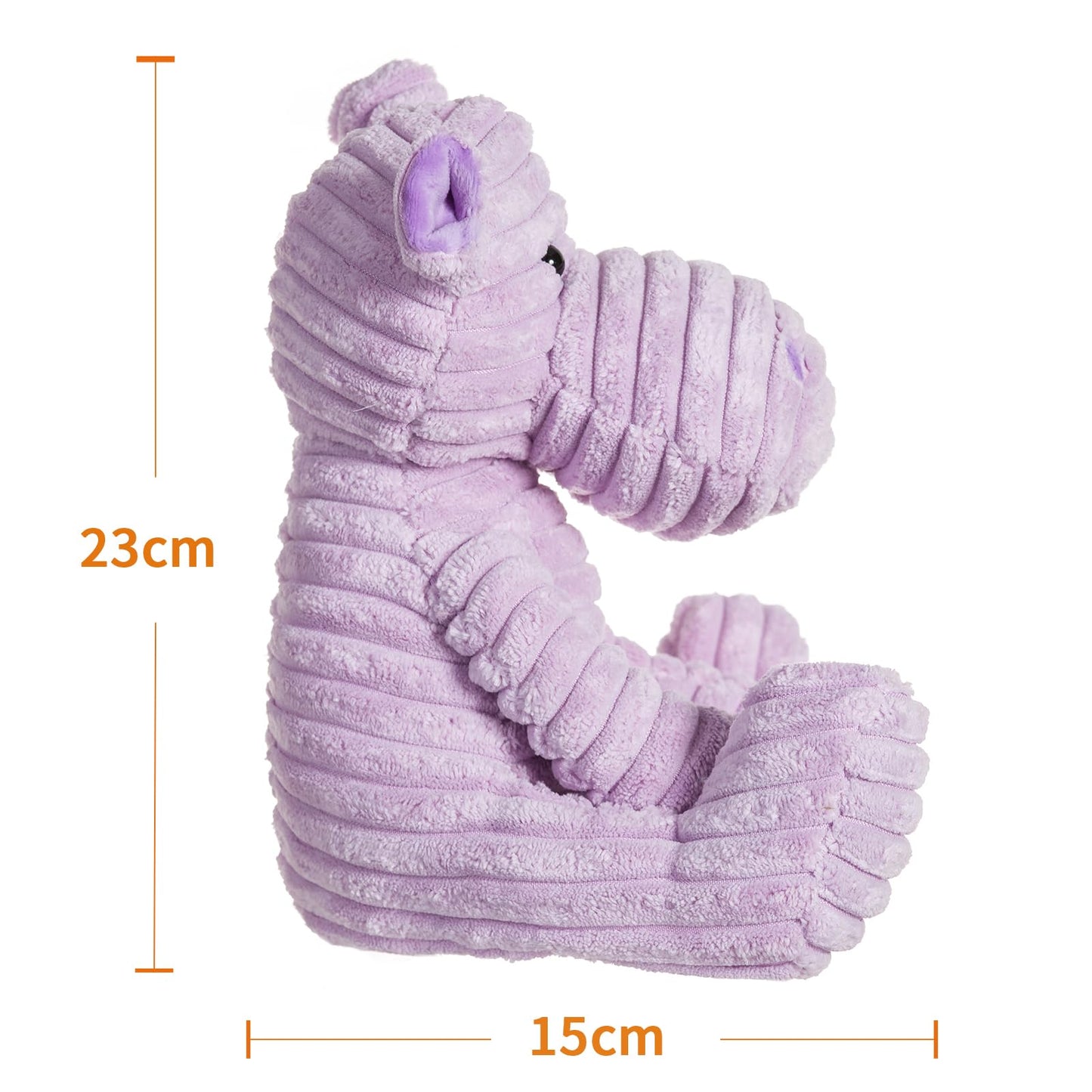 Apricot Lamb Toys Plush Corduroy Hippo Stuffed Animal Soft for Child 9''