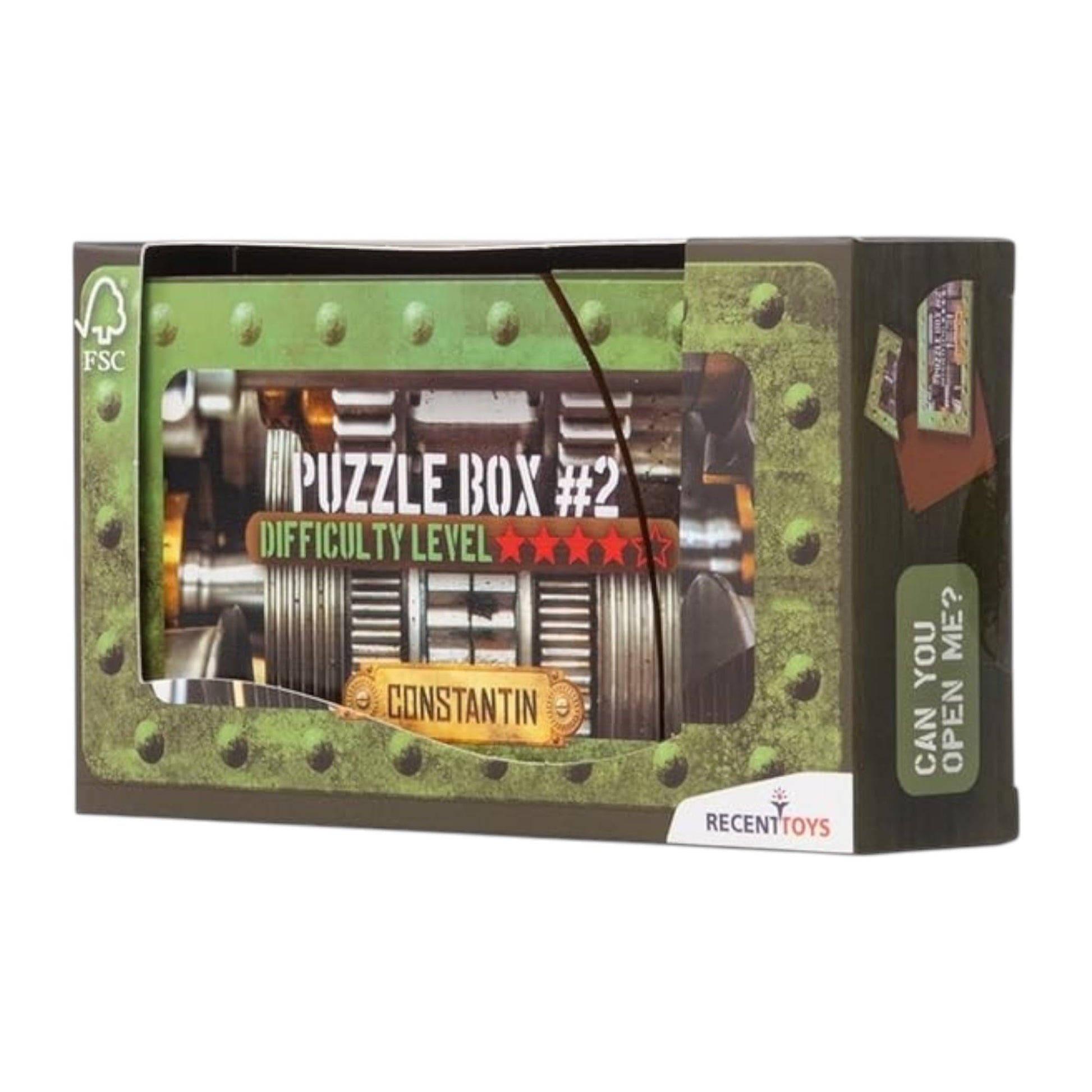 Recent Toys Constantin Puzzle Box #2 - Wood Brainteaser Puzzle, Ages 14 - Up