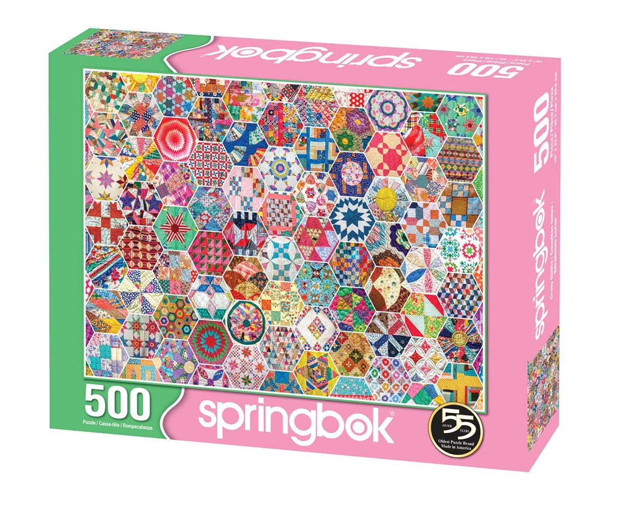 Springbok Crazy Quilts 500 Piece Jigsaw Puzzle for Adults