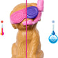Barbie Puppy Pool Party Playset with Doll, Dog House and Slide, Heart Shaped Pool, Two Dog Figures, Six Accessories and Color Change, JBF35